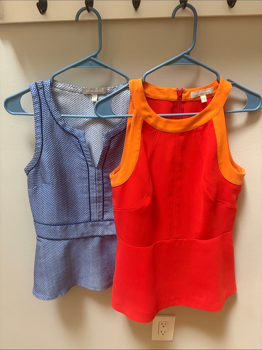 Banana Republic Red Tank Top with Orange Trim